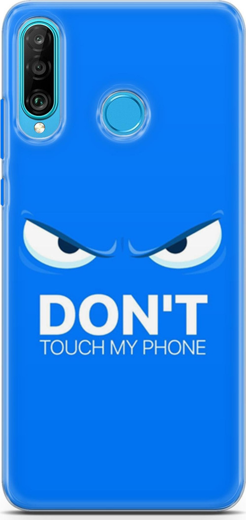 Huawei P30 Lite Kılıf Orijinal Seri Typo 19 Don'T Touch My Phone Tam Koruma Kılıf