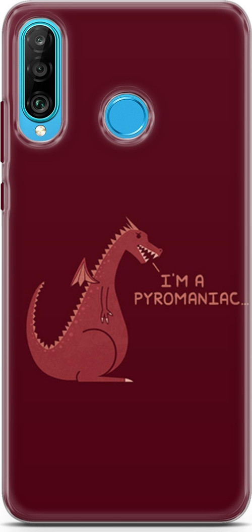 Huawei P30 Lite Kılıf Orijinal Seri Typo 07 I'M A Pyromaniac Desenli Kılıf