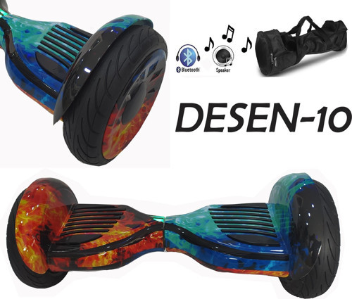 10"İnch Smart Scooter Elektrikli Kaykay Hoverboard Samsung Batarya+Bluetooth +Çanta 2021 Model
