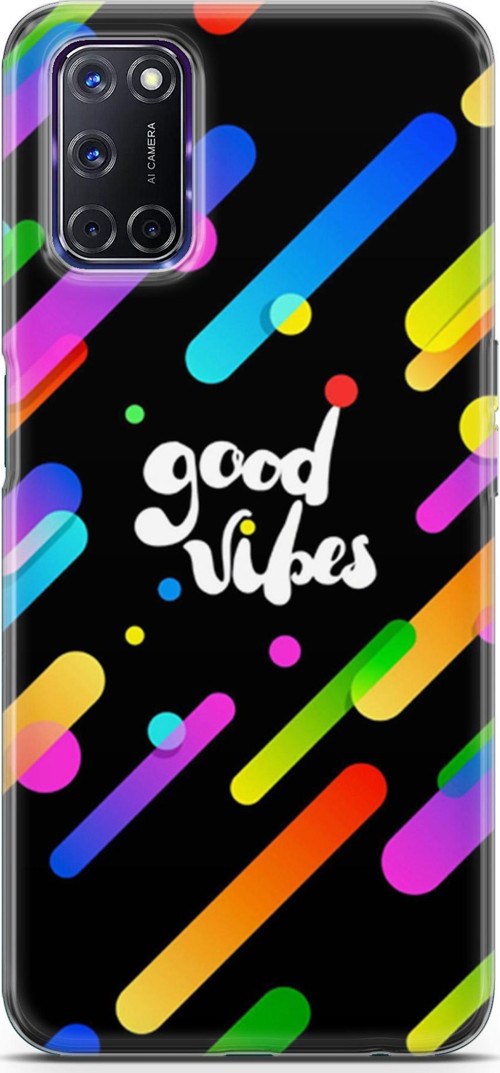 Oppo A72 Kılıf Orijinal Seri Typo 27 Good Vibes Lazer Kesim Silikon