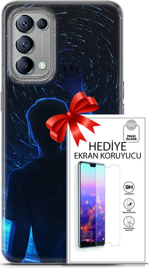 Oppo Reno 5 Kılıf Orijinal Seri Neo 14 Batman The Joker Cover Kılıf + Ön Ekran Koruyucu