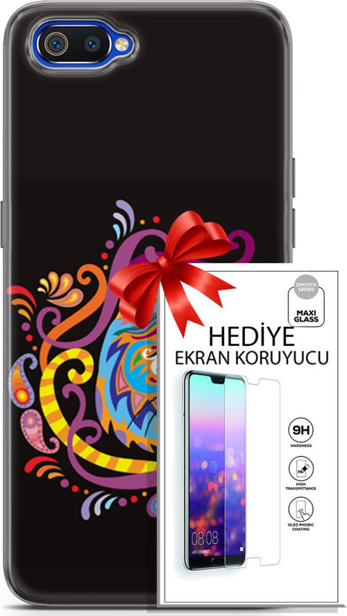 Realme C2 Kılıf Orijinal Seri Scotish-British 02 Yerel Kedi Kapak Ve Ekran Koruyucu