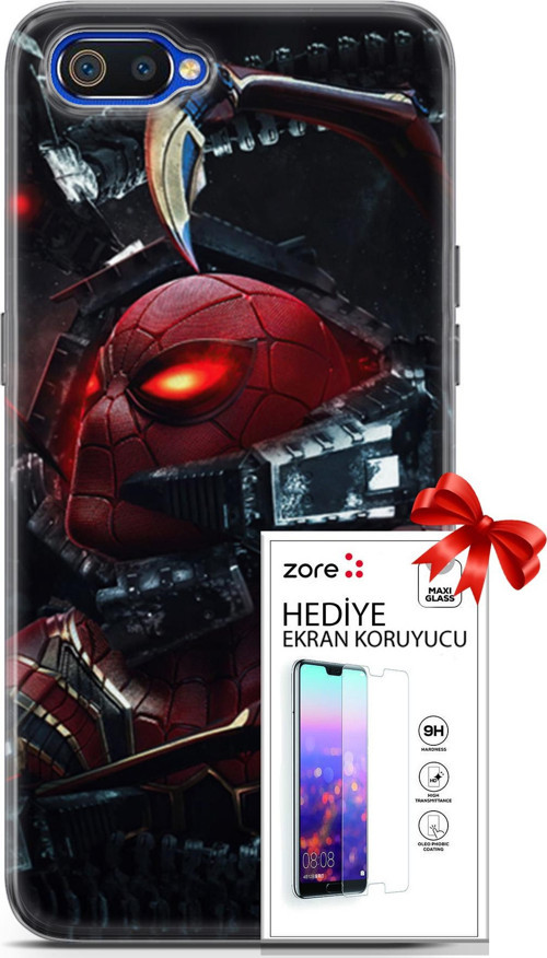 Realme C2 Kılıf Orijinal Seri Supers 29 Dr Octopus Leke Tutmaz Kapak + Ekran Koruyucu