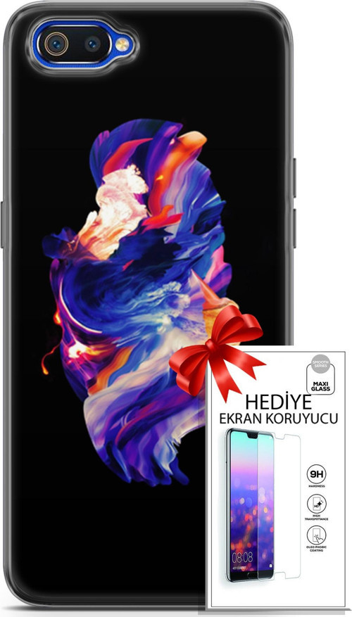 Realme C2 Kılıf Orijinal Seri Cardano 12 Wallpapaer Tasarım Kılıf + Ekran Koruyucu