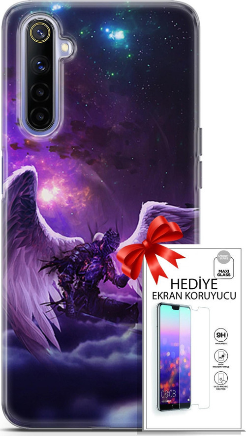 Realme 6 Kılıf Orijinal Seri Cardano 23 Melek Telefon Kabı Ve Ekran Koruyucu