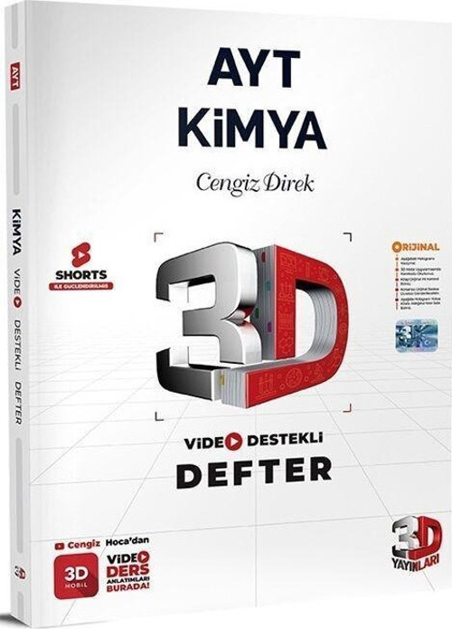 AYT Kimya Video Destekli Defter 3D Yayınları