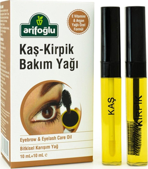 Kaş Kirpik Bakım Yağı 10+10 Ml Doğal E Vitaminli Organik Argan Yağlı