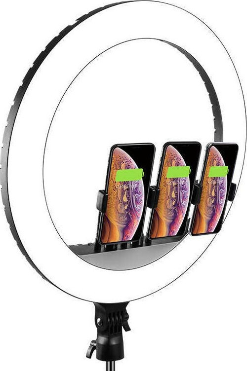 45 Cm Çap Ölçülü 2 Adet Usb Portu 360 Derece Dönen Renk Ayar Düğmeli Ring Light