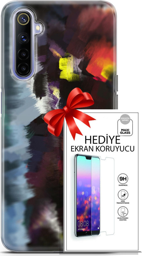 Realme 6 Kılıf Orijinal Seri Nature 19 Çok Renkli Tam Koruma Kılıf + Ekran Koruyucu