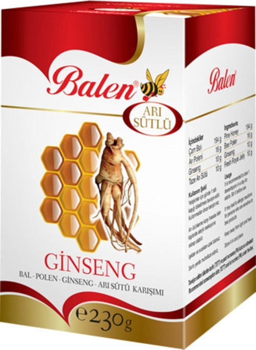 Kırmızı Ginseng 230 Gr Bal Polen Ginsenk Arı Sütü Karışımı Kırmızı Ginsek