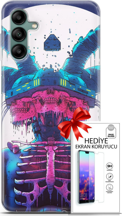 Samsung Galaxy A04S Kılıf Orijinal Seri Algorand 13 Kaburga Case Kapak Ekran Koruyucu