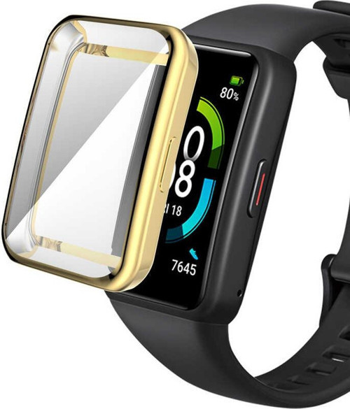 Huawei Band 7 Uyumlu Darbe Emici Eğimli Koruyucu Gard Silikon
