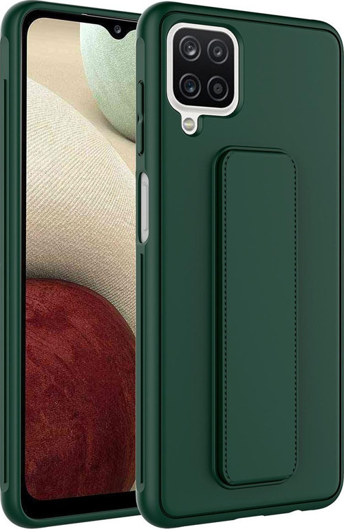 Galaxy A12 Kılıf Qstand Kapak Standlı Renkli Koruyucu Kapak