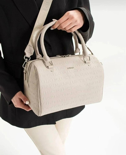 Justpolo Just Polo Kadın Büyük Boy El Ve Omuz Çantası Ebat 30 X 24 Cm Taş
