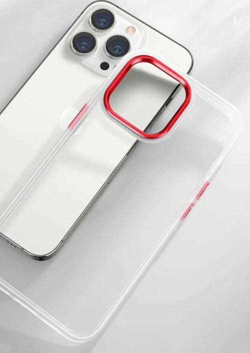 İphone 12 Uyumlu Kılıf Renkli Çerçeve Tasarımlı Metal Görünüm Krom Kapak
