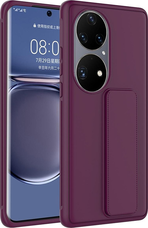Huawei P50 Pro Kılıf Qstand Kapak Standlı Renkli Koruyucu Kapak
