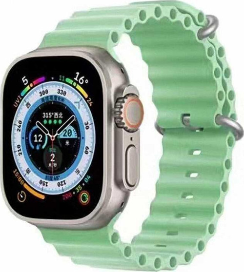 Apple Watch 44mm Kordon Kasis Tasarımlı Silikon Kordon