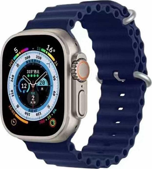 Apple Watch 44mm Kordon Kasis Tasarımlı Silikon Kordon