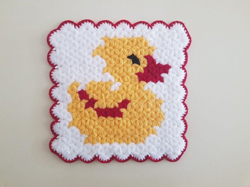 Banyo Bebek El Örme Lifi Yün Çirkin Ördek Desenli Gs Renk