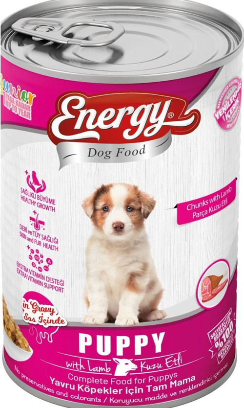 Kuzu Etli Yavru Islak Köpek Maması Konserve 415 Gr 10 Adet