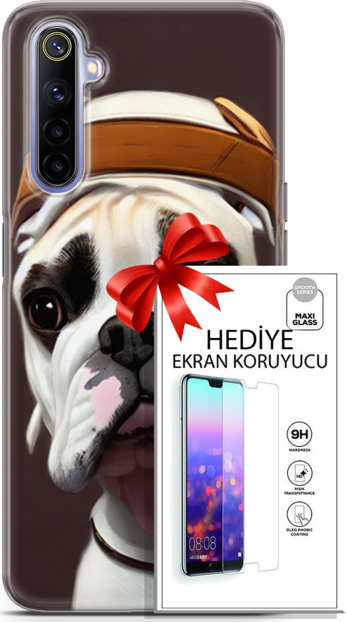 Realme 6 Kılıf Orijinal Seri Dogs 26 Mastiff Soft Kapak + Ekran Koruyucu