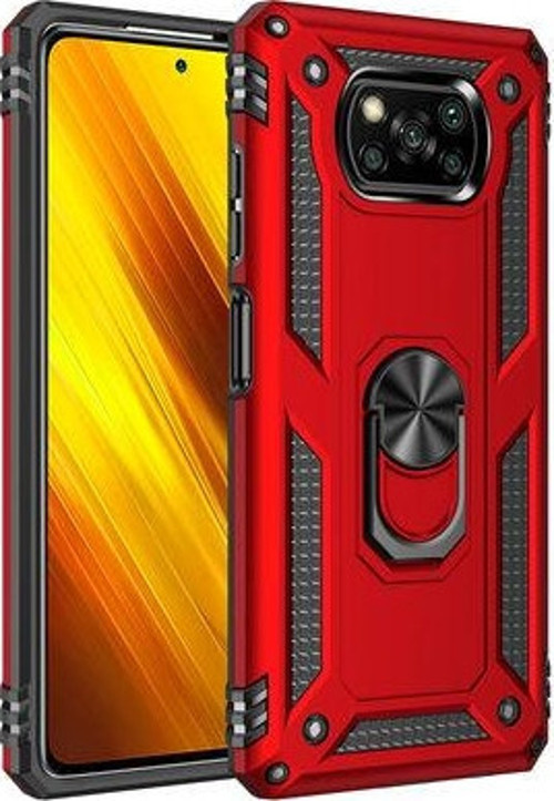 Xiaomi Poco X3 Kılıf Darbe Dayanıklı Yüzük Aparatlı