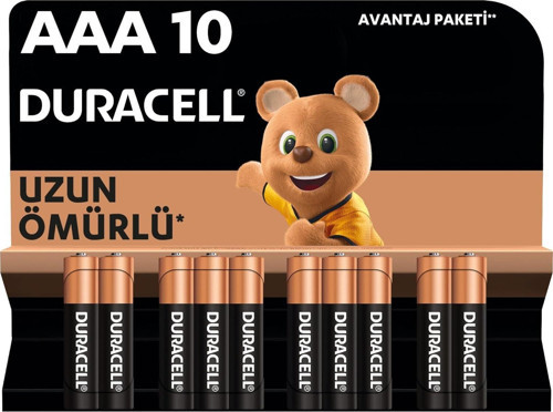 AAA Alkalin İnce Kalem Pil (10’lu paket) 1,5 V LR03/MN2400