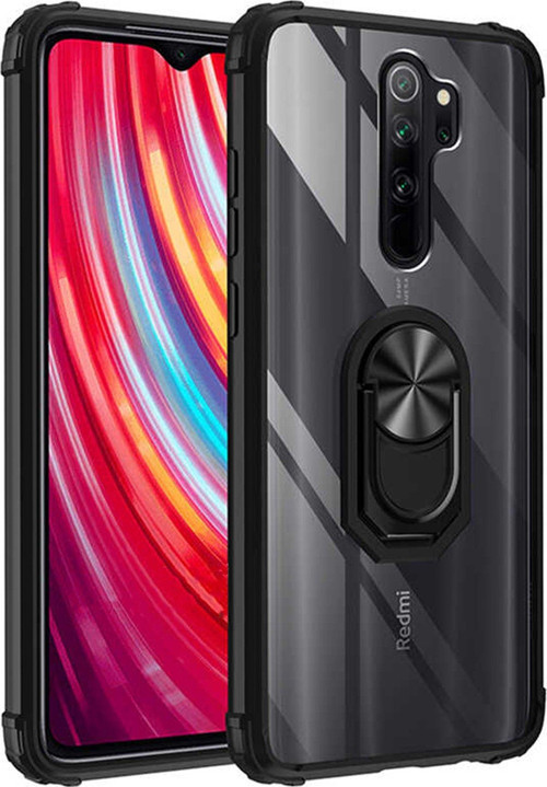 Xiaomi Redmi Note 8 Pro Kılıf - Darbelere Karşı Köşe Korumalı Manyetik Yüzüklü Kılıf