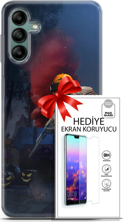 Samsung Galaxy A04S Kılıf Orijinal Seri Pubg 25 Çatışma Soyulmayan Kılıf + Ekran Koruyucu Full Koruma