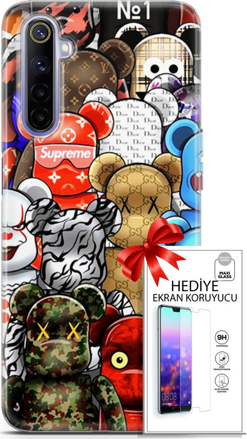 Realme 6 Kılıf Orijinal Seri Bounce 13 Louisa Burke Case Kapak Ekran Koruyucu