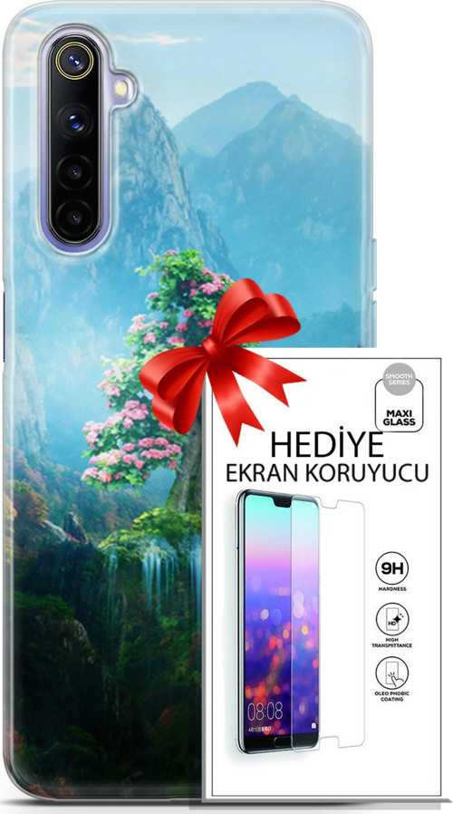 Realme 6 Kılıf Orijinal Seri Neo 29 Red Hood Leke Tutmaz Kapak + Ekran Koruyucu