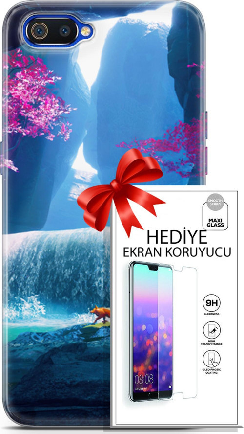 Realme C2 Kılıf Orijinal Seri Neo 05 Iron Man Koruma Kılıfı + Ekran Koruyucu