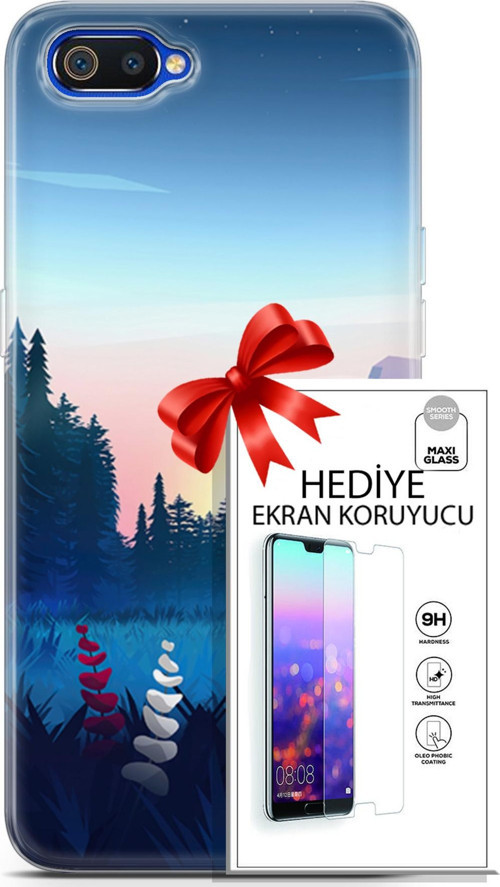 Realme C2 Kılıf Orijinal Seri Neo 11 Batgirl 4K Baskılı Kılıf + Ekran Koruyucu Full Korumaketi