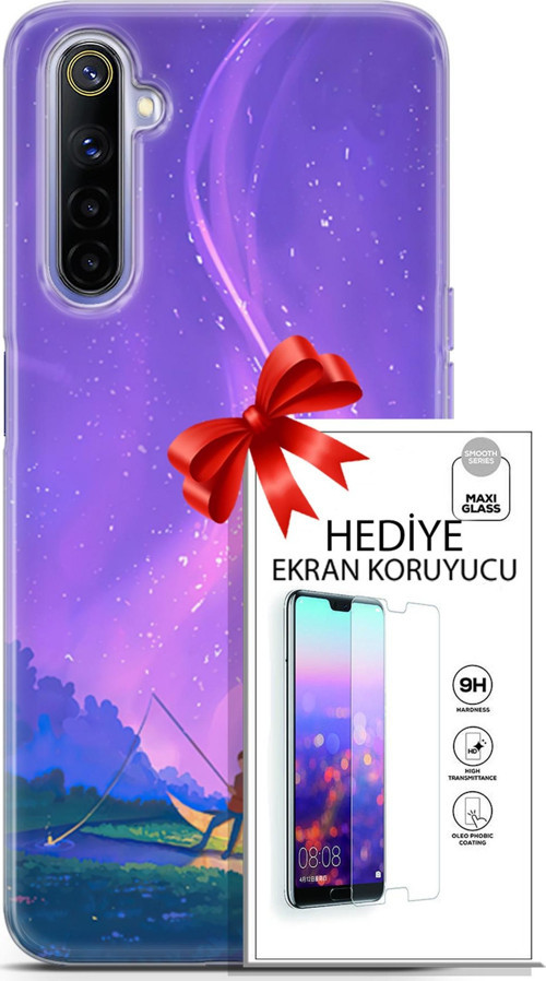 Realme 6 Kılıf Orijinal Seri Neo 15 Clowhunter Kalın Silikon + Ekran Koruyucu