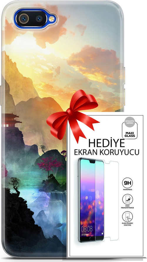 Realme C2 Kılıf Orijinal Seri Neo 06 Cyclops Koruyucu Kapak Ekran Koruyucu