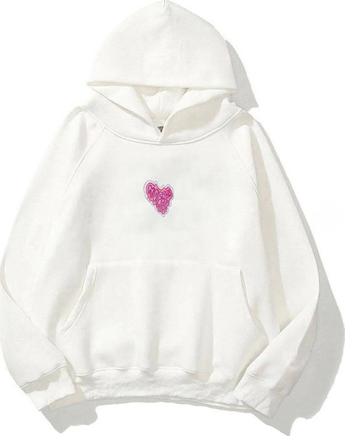 Kapüşonlu Içi Polar No Fear Baskılı Beyaz Unisex Oversize Hoodie Sweatshirt
