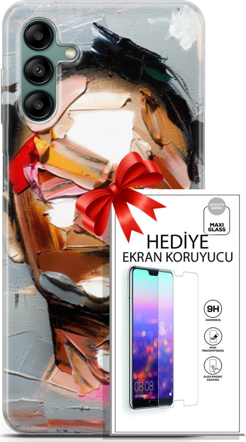 Samsung Galaxy A04S Kılıf Orijinal Seri Soul 01 Suratsız Telefon Kılıfı + Ekran Koruyucu