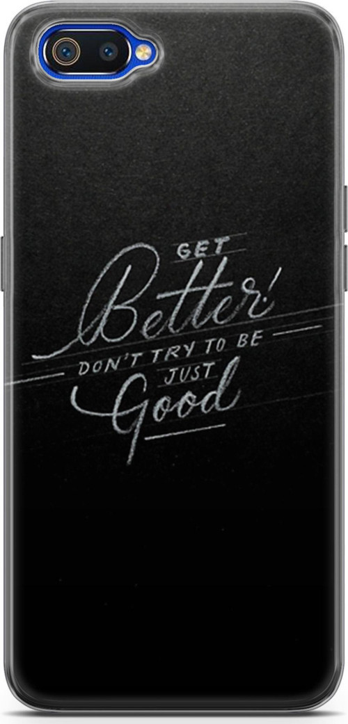 Realme C2 Kılıf Orijinal Seri Typo 10 Get Better Don'T Cry Full Hd Kılıf