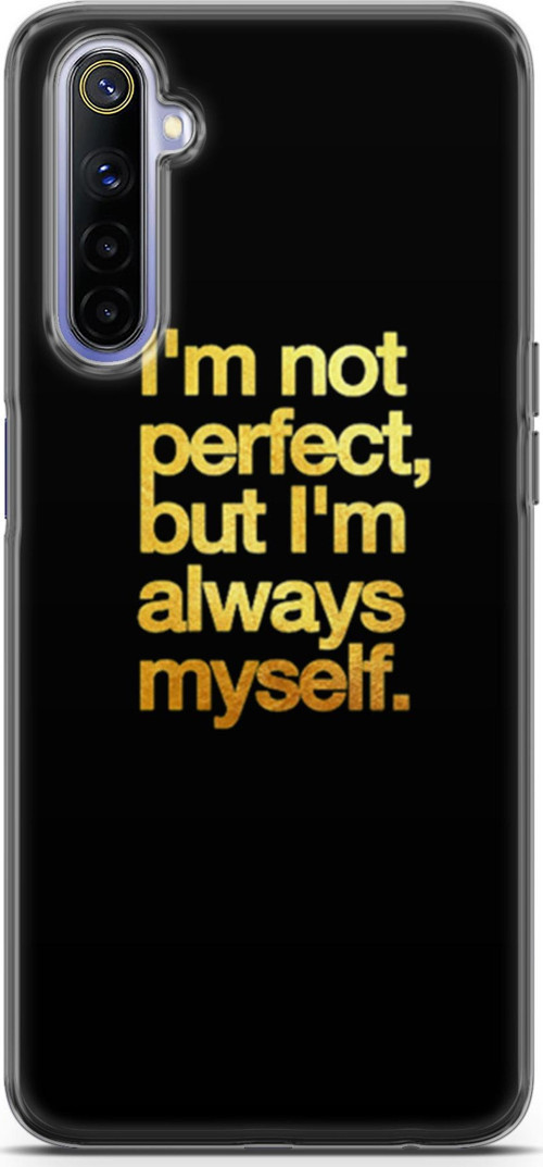Realme 6 Kılıf Orijinal Seri Typo 20 I'M Not Perfect Renkli Kılıf