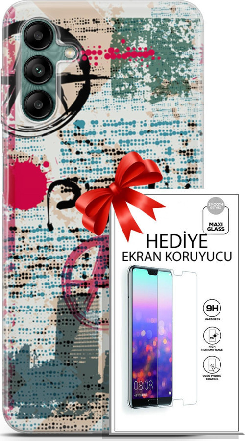 Samsung Galaxy A04S Kılıf Orijinal Seri Punky 12 Punk Duvar Yazıları Tasarım Kılıf + Ekran Koruyucu