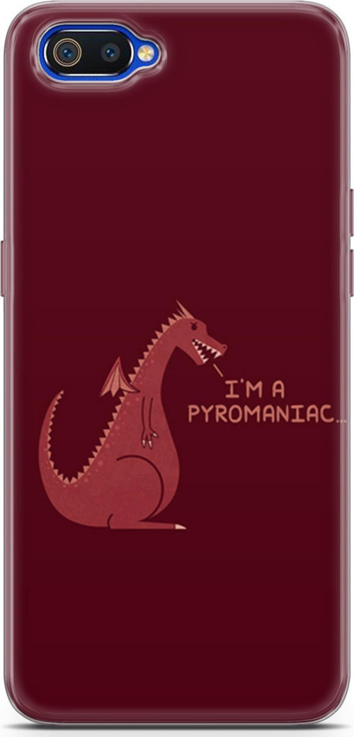 Realme C2 Kılıf Orijinal Seri Typo 07 I'M A Pyromaniac Desenli Kılıf