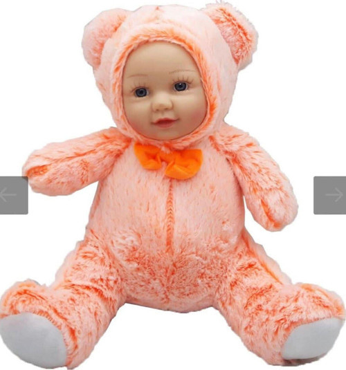 Toprockstore Bebek Yüzlü Peluş Oyuncak Büyük Boy 35 Cm Hediyelik Uyku Arkadaşı