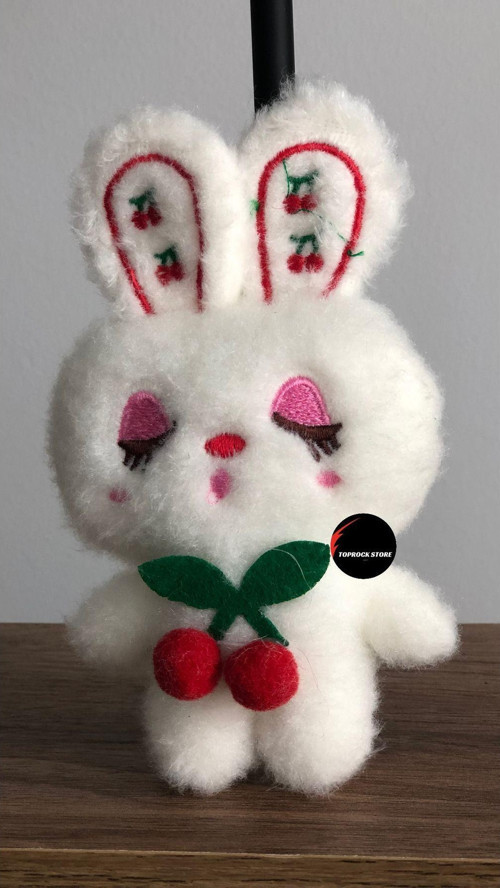 Toprockstore Sevimli Tavşan Peluş Oyuncak Pofidik Anahtarlık Uyku Arkadaşı Hediyelik 12 Cm