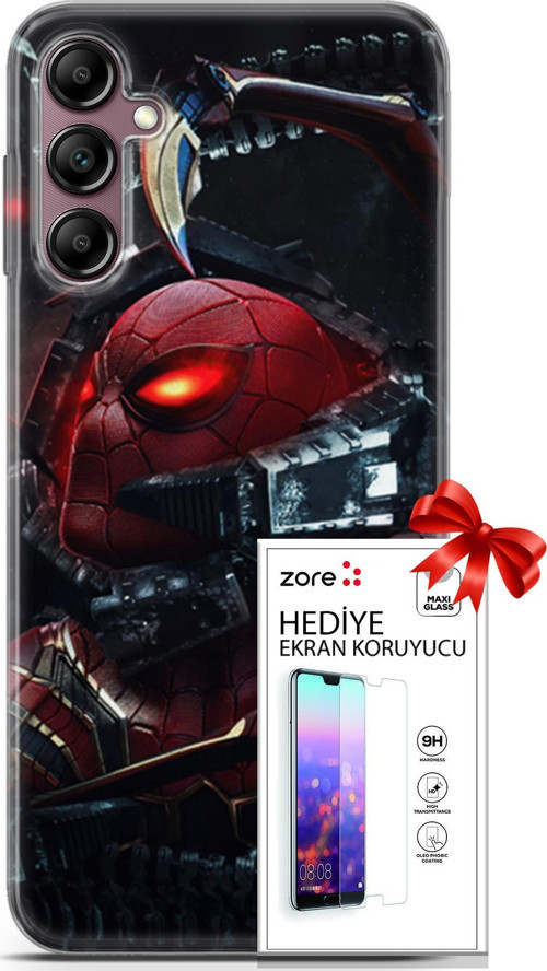 Samsung Galaxy A14 5G Kılıf Orijinal Seri Supers 29 Dr Octopus Leke Tutmaz Kapak + Ekran Koruyucu
