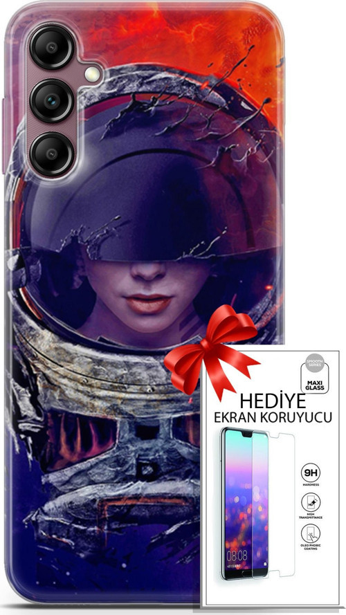 Samsung Galaxy A14 5G Kılıf Orijinal Seri Algorand 17 Astrolojika Yumuşak Kılıf + Ekran Koruyucu