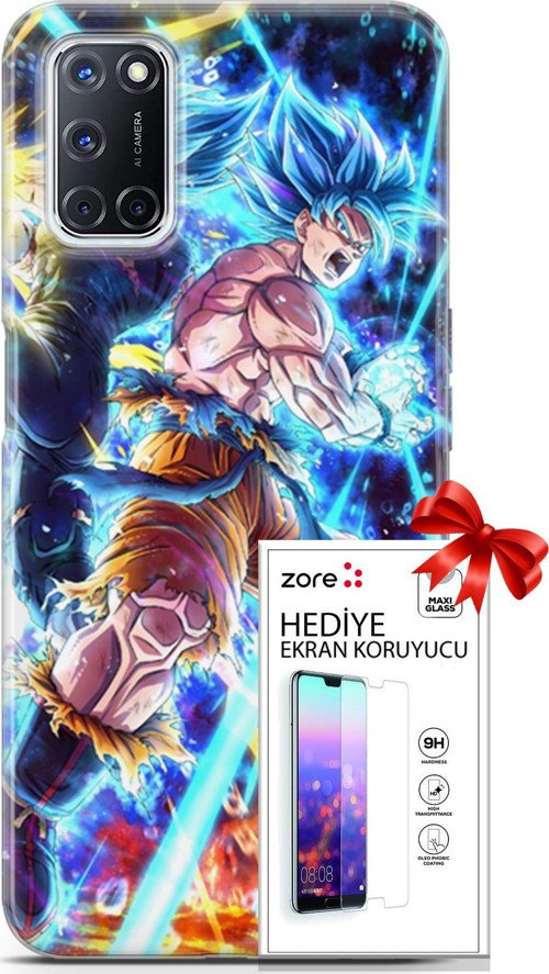 Oppo A52 Kılıf Orijinal Seri Supers 11 Dragon Ball Anime 4K Baskılı Kılıf + Ekran Koruyucu Full Koruma