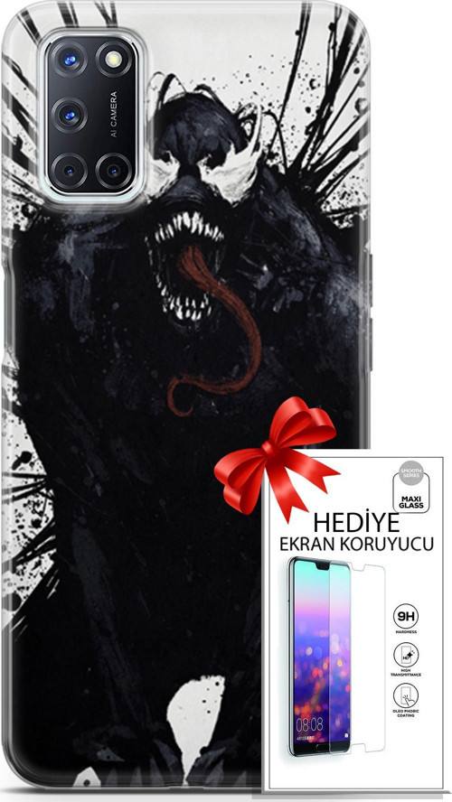 Oppo A52 Kılıf Orijinal Seri Cardano 20 Canavar Renkli Kılıf Ekran Koruyucu