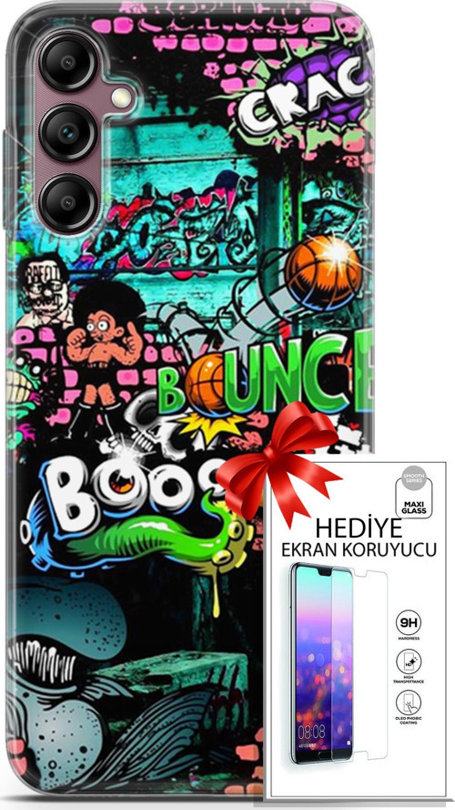 Samsung Galaxy A14 5G Kılıf Orijinal Seri Bounce 02 Lois Francis Kapak Ve Ekran Koruyucu