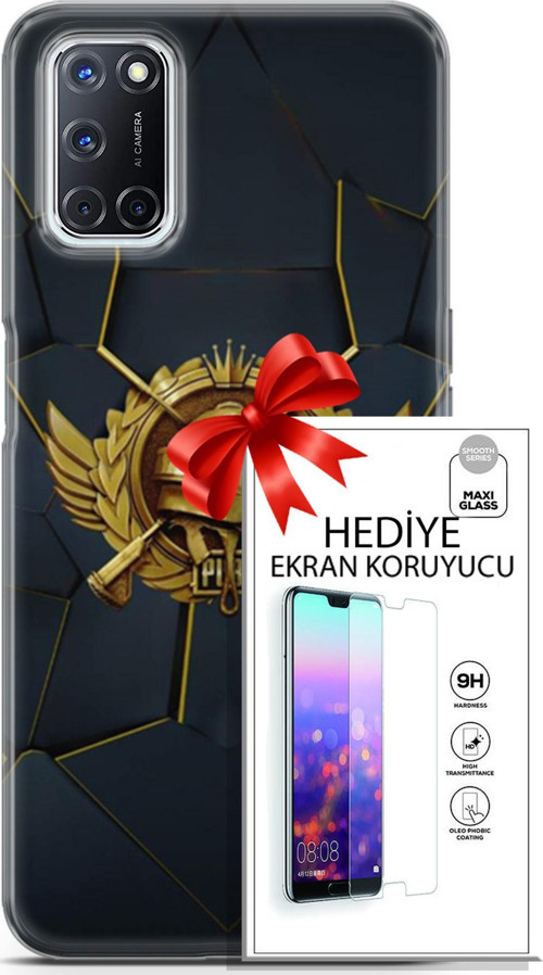 Oppo A52 Kılıf Orijinal Seri Pubg 16 Amblem Hediyelik Kılıf Ve Ekran Koruyucu