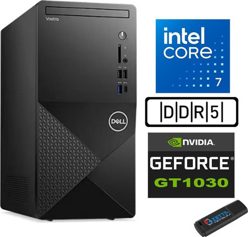 Vostro 3030 mt Intel Core I7 12700 64GB Ddr5 1tb SSD Windows 11 Pro Nvidia GT1030-4GB Masaüstü Bilgisayar N3030I7GT1030P28 + Zetta USB Bellek